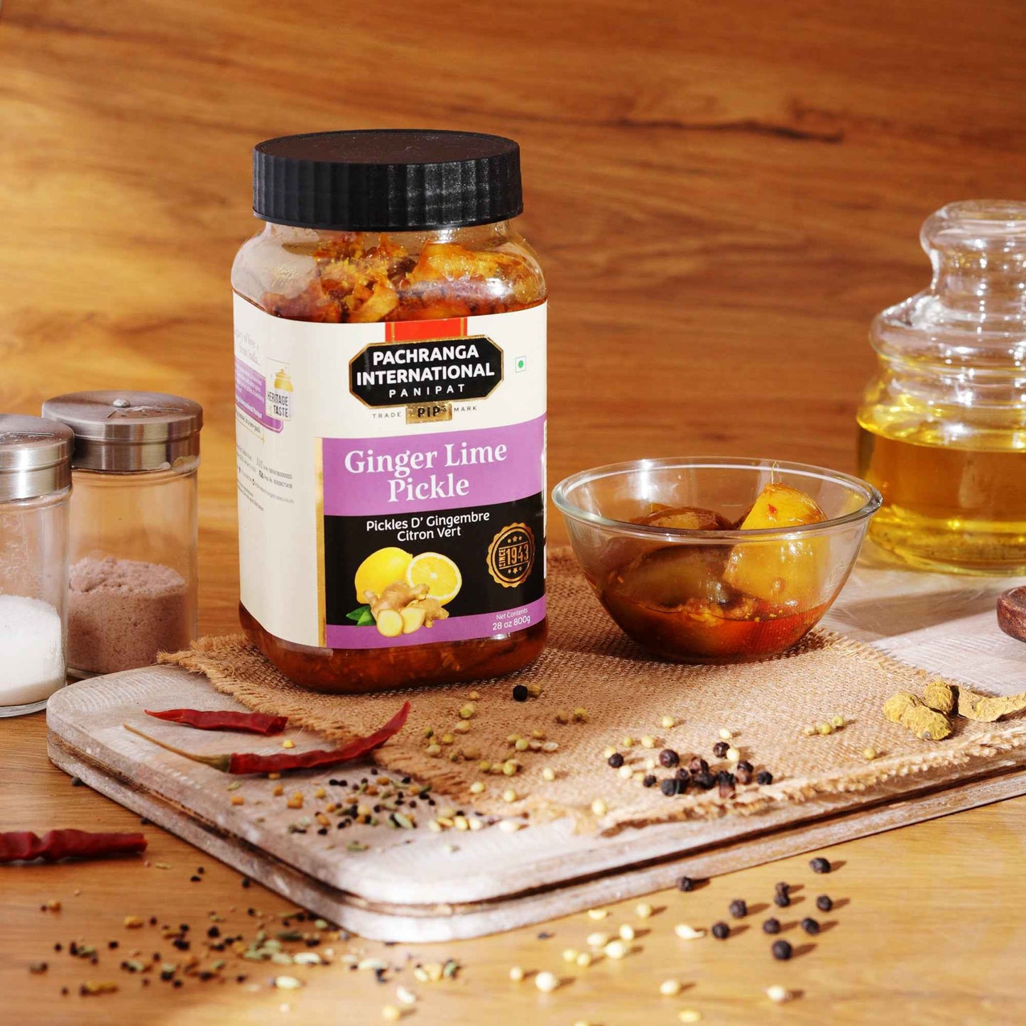 Ginger Lime Pickle - Pachranga International Pickles