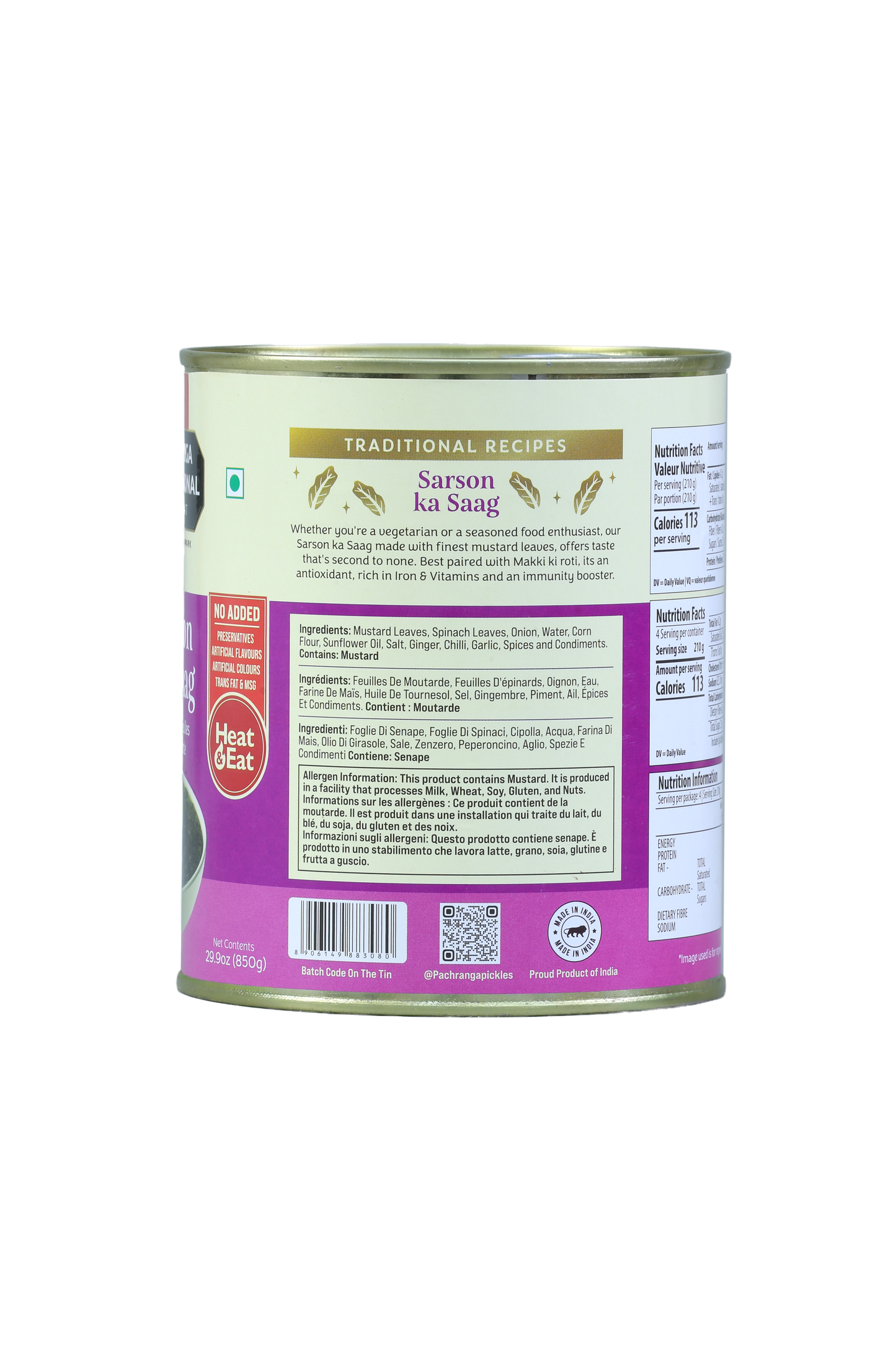 Sarson Ka Saag - Pachranga International Pickles