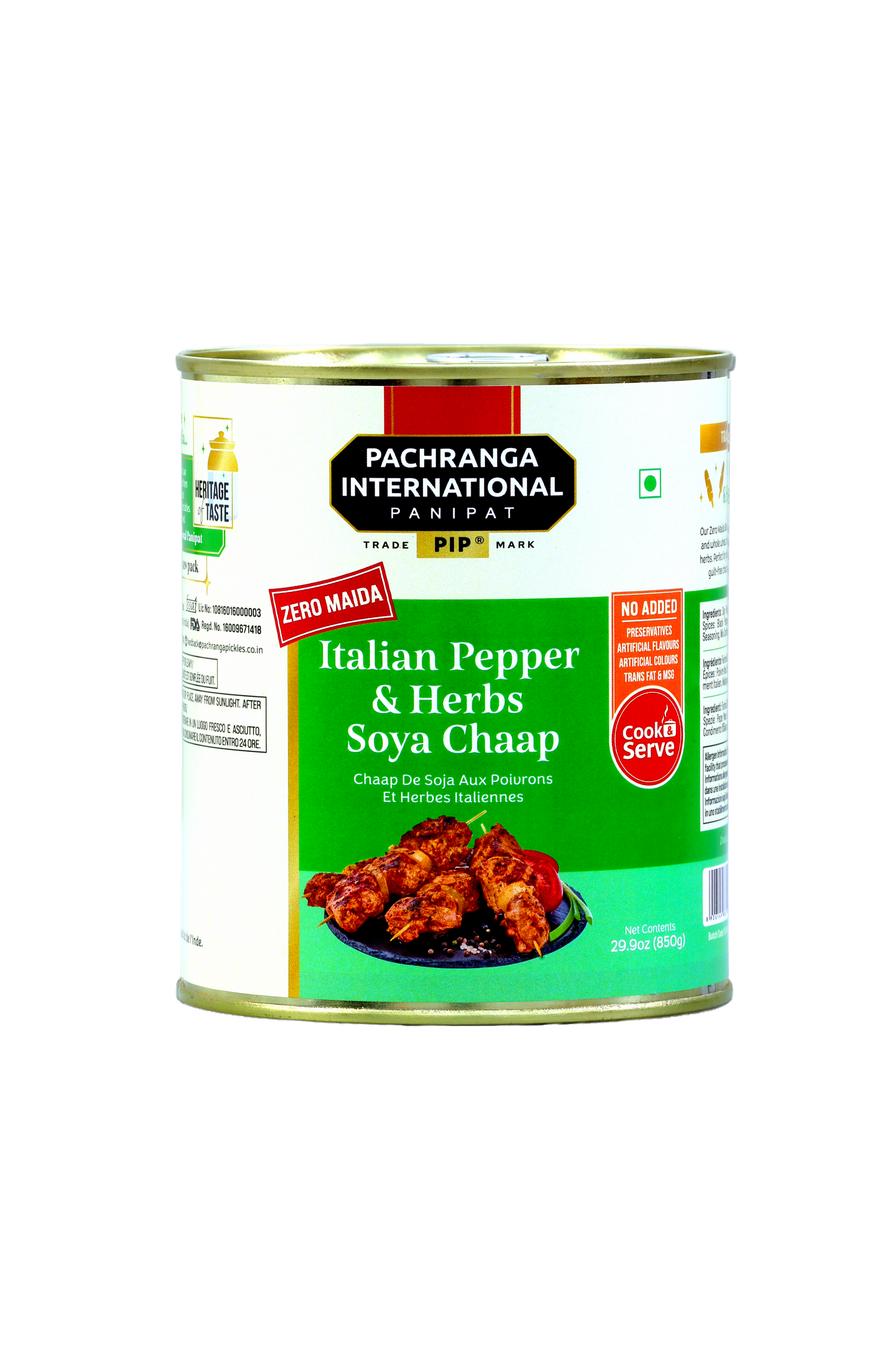 Italian Pepper & Herbs Soya Chaap - Pachranga International Pickles