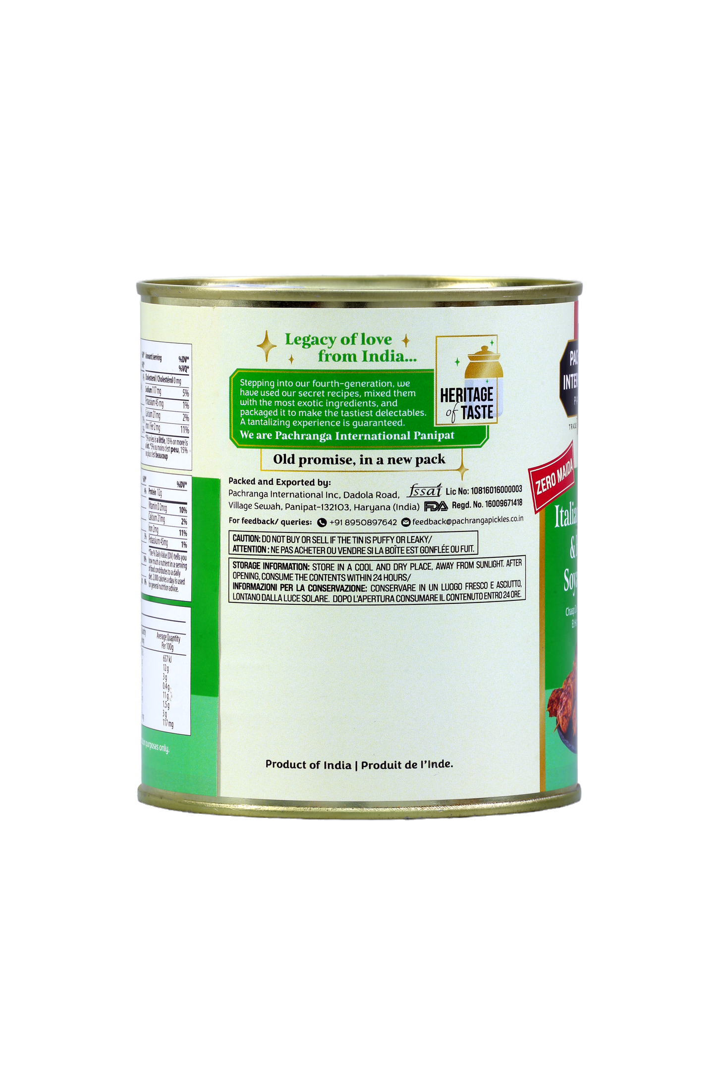 Italian Pepper & Herbs Soya Chaap - Pachranga International Pickles