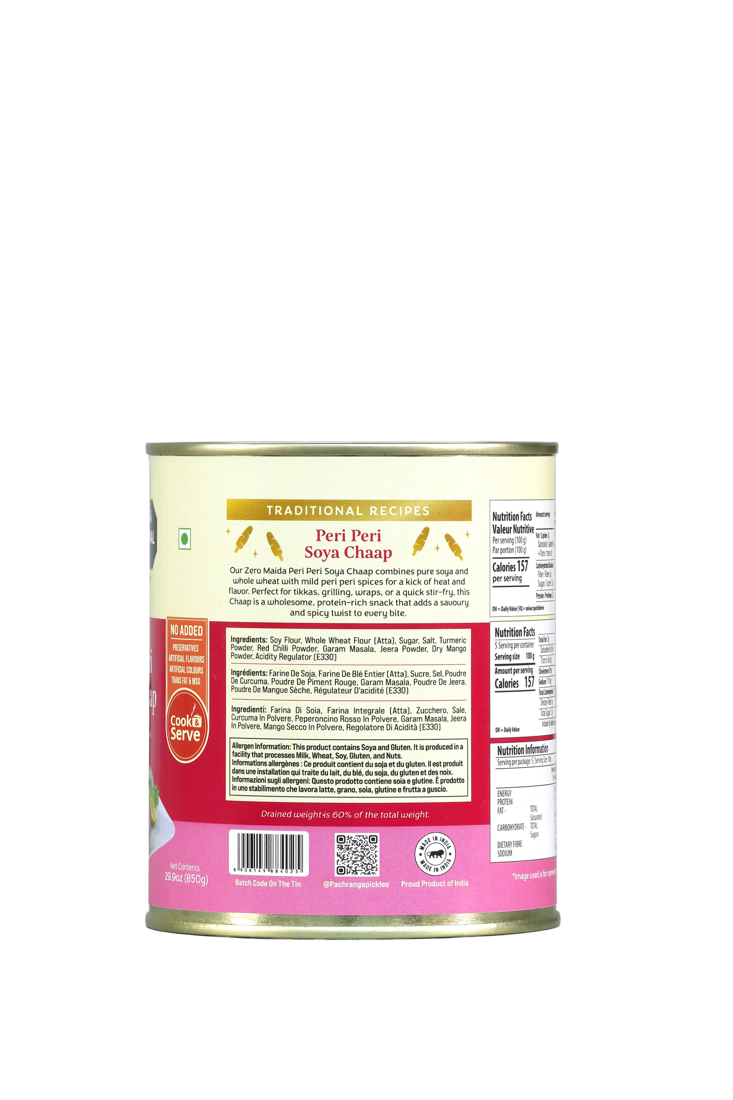 Peri Peri Soya Chaap - Pachranga International Pickles