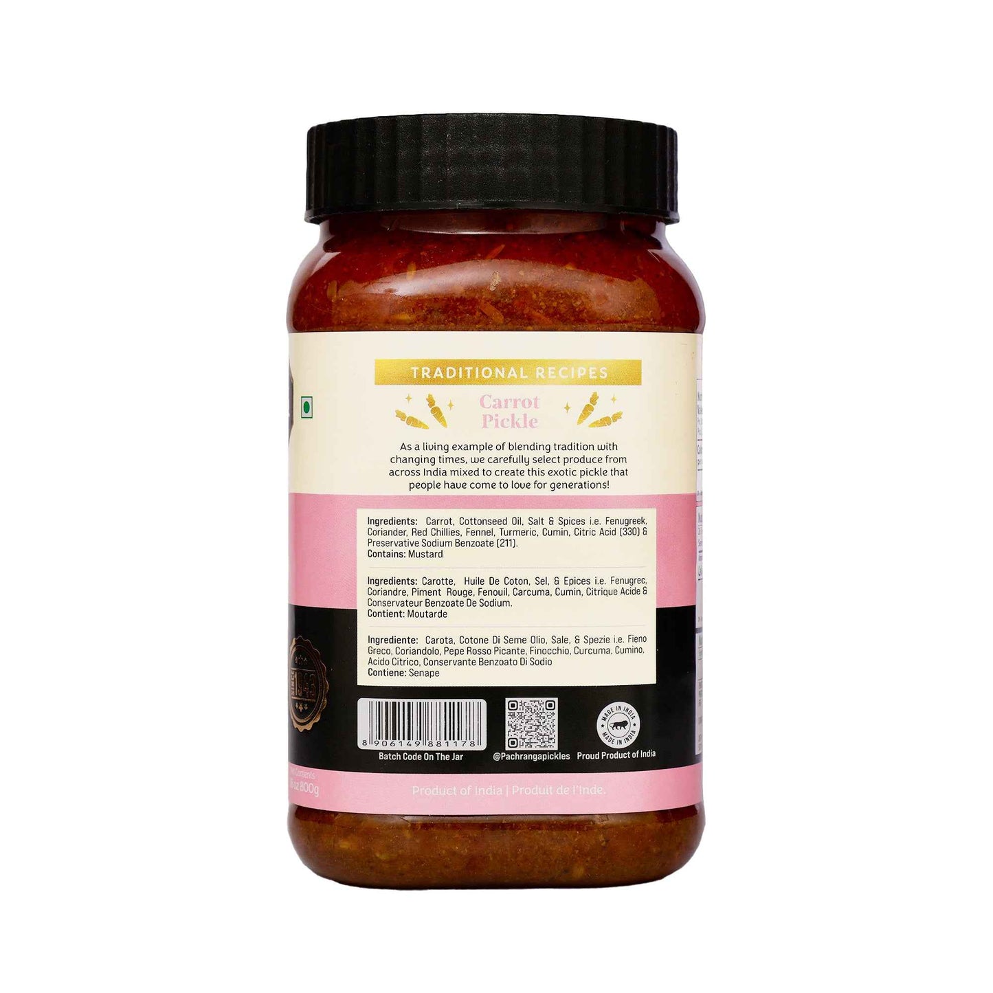 Carrot Pickle - Pachranga International Pickles
