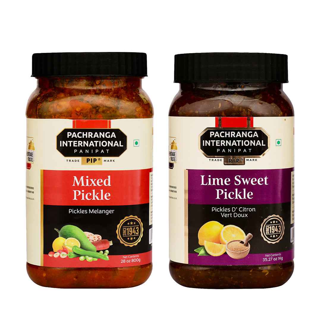Twin Delight Pickle Duo – Mixed & Lime Sweet - Pachranga International Pickles