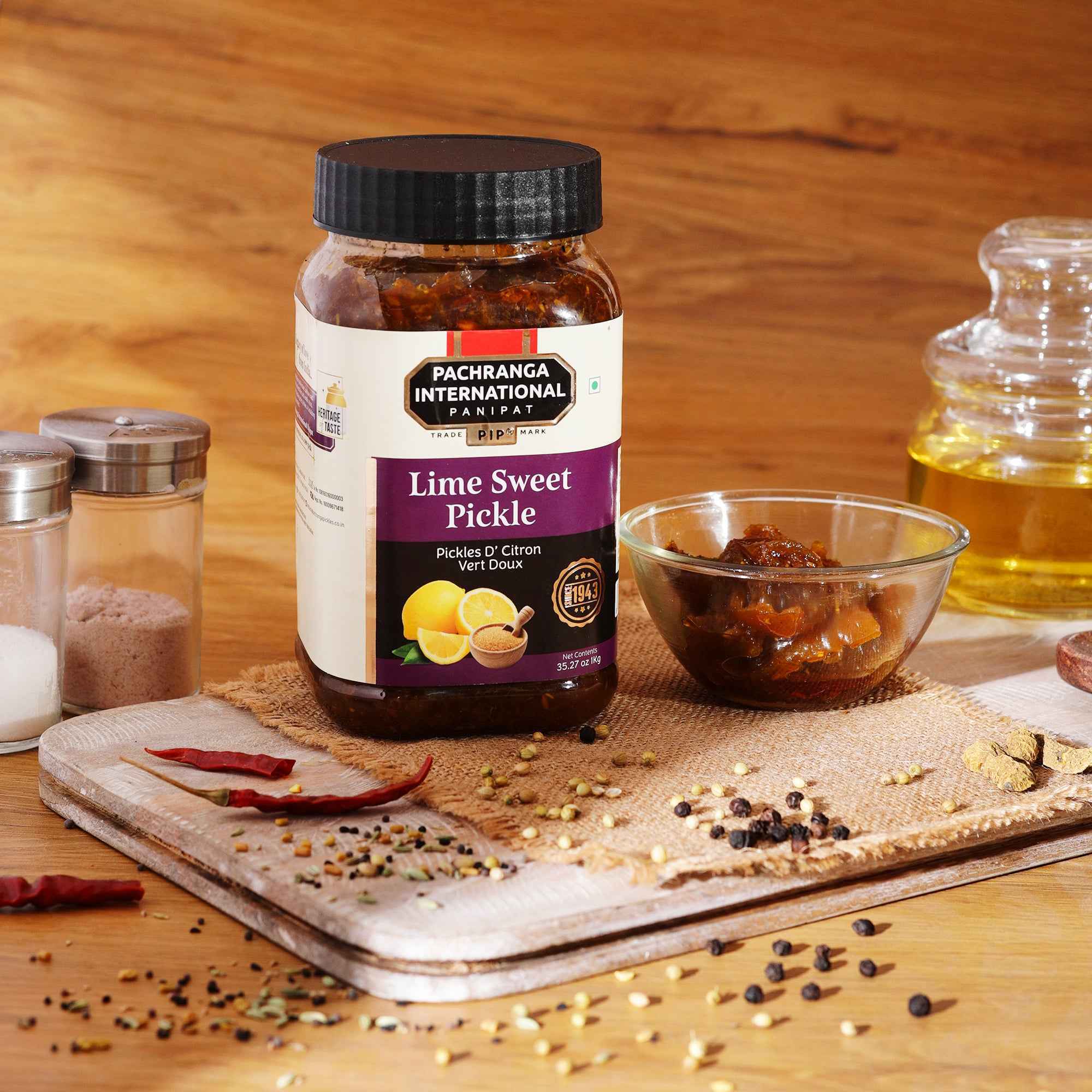 Lime Sweet Pickle (Olive Oil) - Pachranga International Pickles