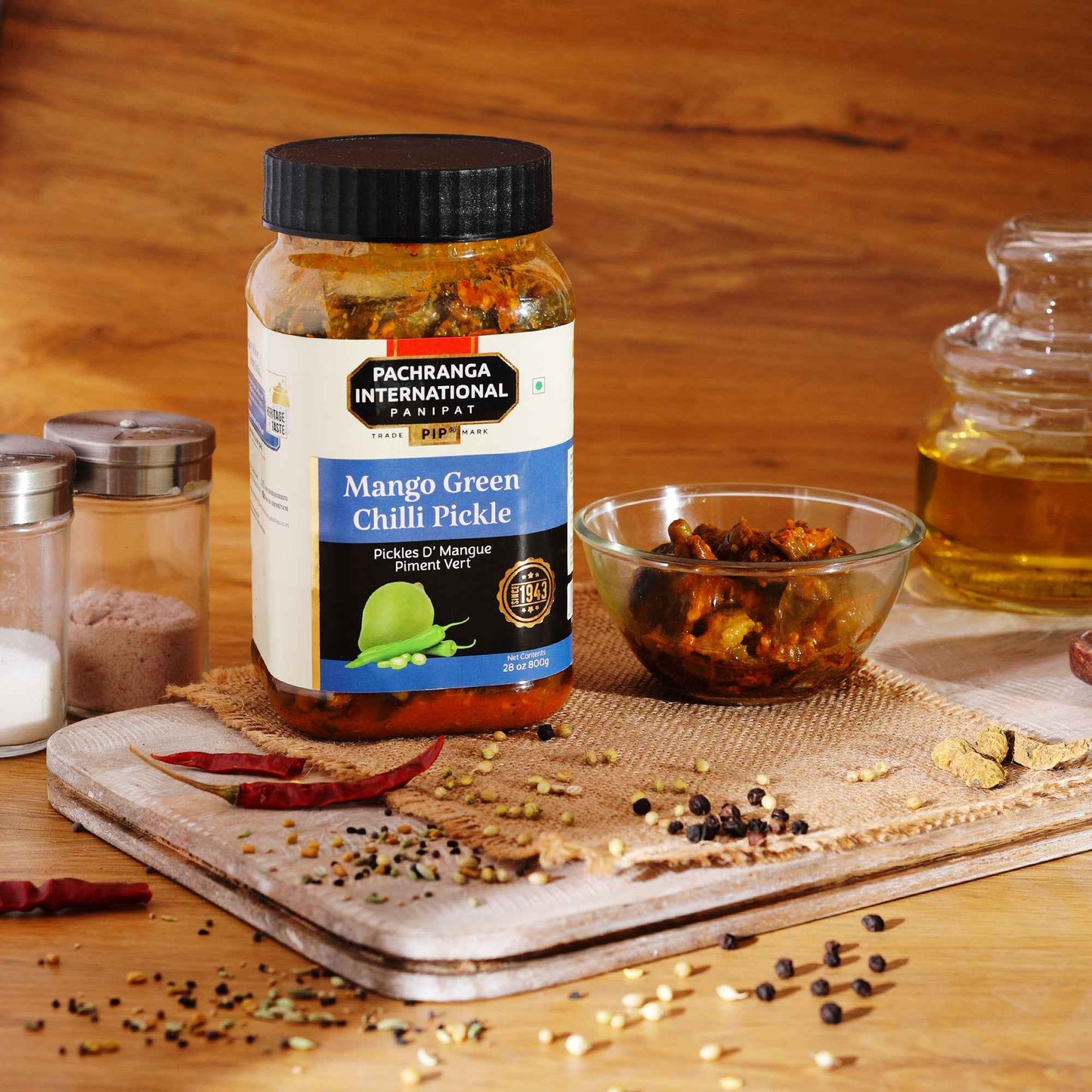 Mango Green Chilli Pickle - Pachranga International Pickles