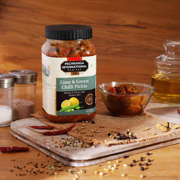 Lime & Green Chilli Pickle - Pachranga International Pickles