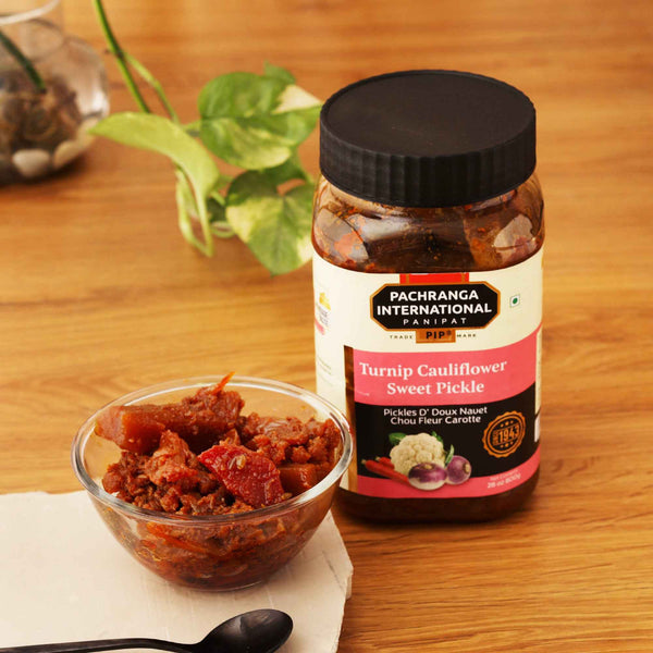 Turnip Cauliflower Sweet Pickle (Olive Oil) - Pachranga International Pickles