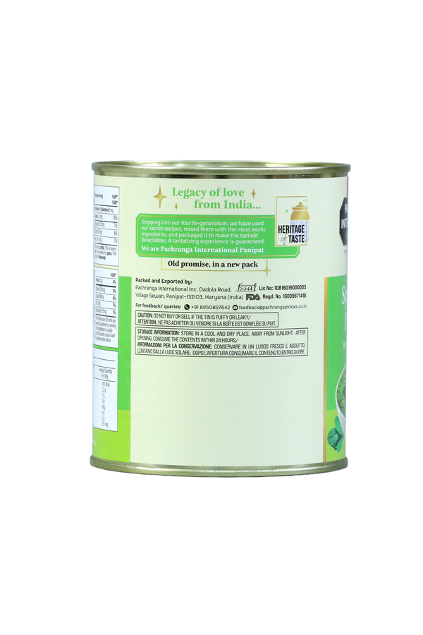 Spinach Puree - Pachranga International Pickles
