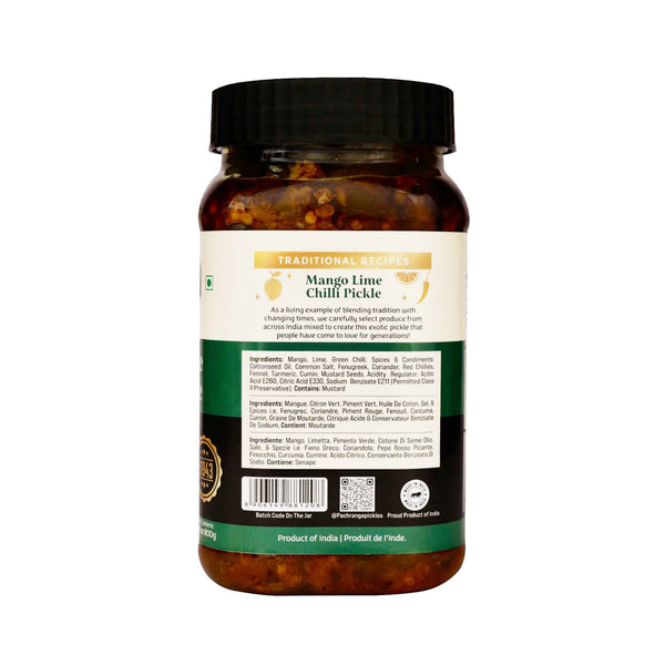 Mango Lime Chilli Pickle - Pachranga International Pickles