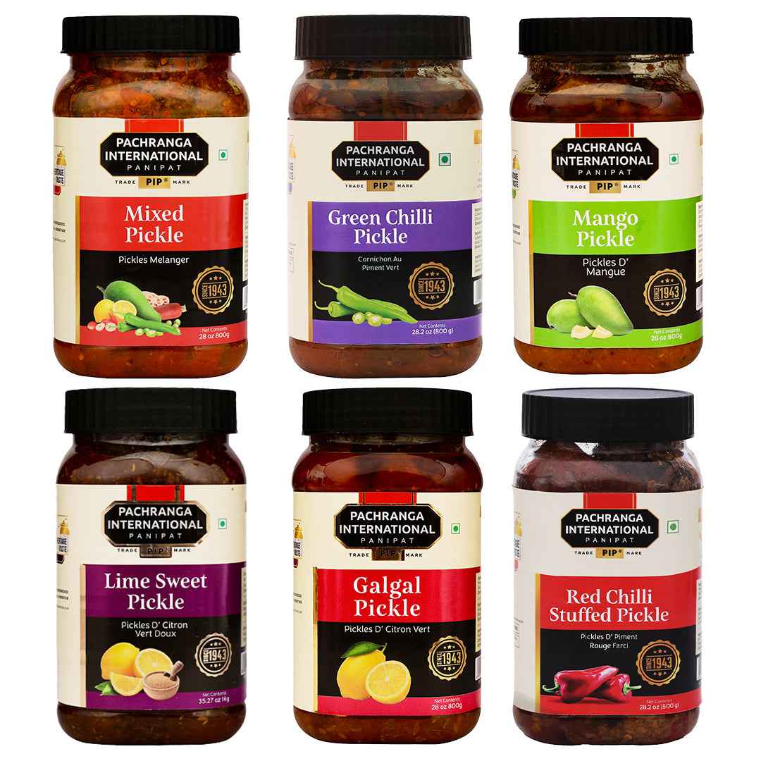 The Grand Pickle Parade – 6 Signature Blends - Pachranga International Pickles